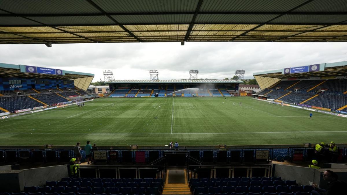 View of Rugby Park, home ground of Kilmarnock